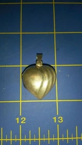 Vintage Sterling Silver 925 Puffy Heart Large Pendant Locket Deep - Picture 1 of 3