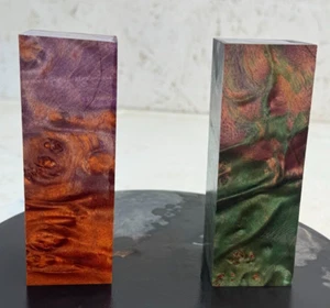 Stabilized Maple Burl Turning Blanks - 2 Piece Lot | Game Calls | SMB 892 - Picture 1 of 11
