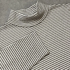 Camisa Chicos Zenergy para mujer talla 1 a rayas cuello falso manga larga elástica suave - Imagen 1 de 7