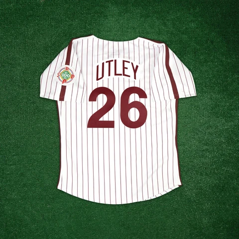 Chase Utley 1984 Philadelphia Phillies Cooperstown Men's Home White Jersey Cover