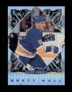 1993-94 DONRUSS ELITE SERIES #5 BRETT HULL INSERT /10,000 ST LOUIS BLUES HOF