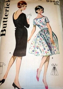 *LOVELY VTG 1950s DRESS BUTTERICK Sewing Pattern 13/33 FF - Picture 1 of 1