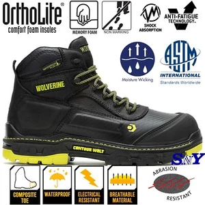 WOLVERINE CARBONMAX 6" Men's Waterproof Composite Toe EH Rated Work Boots wv - Picture 1 of 6