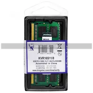 Kingston Original 8GB 2RX8 PC3-12800 DDR3-1600 MHz 204Pin SODIMM Laptop Ram - Picture 1 of 3