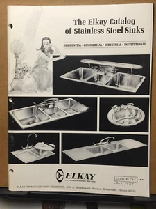 De Colección Elkay Mfg Co Catálogo 1967 Fregaderos de Acero Inoxidable Cocina Consola Tono Brillo - Imagen 1 de 8