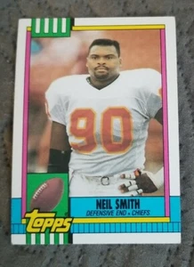 1990 Topps Football Card #263 Neil Smith - Kansas City Chiefs - Picture 1 of 2