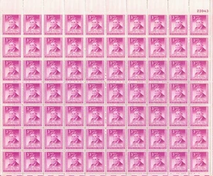 USA #975, 1948 Will Rogers postfrischer Bogen, ss NH. - Bild 1 von 1