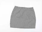 SheIn Womens Black Geometric Polyester Bandage Skirt Size S Zip