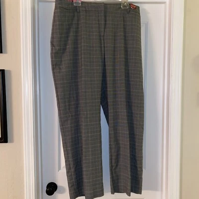 Pantalones para mujer 212 Collection negros tostados grises pantalones a cuadros talla 18W cortos Foto 1 de 4