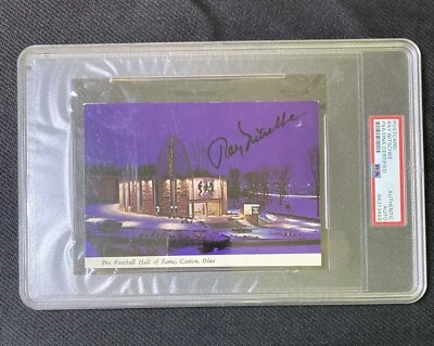 NFL Salón de la Fama del Fútbol Americano Profesional Cantón Ohio Postal Firmada Ray Nitschke PSA C12 Foto 1 de 4