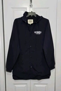Kennedy Mfg Co Extended Coaches Jacket Size Medium NWT Hooded Navy Blue - Picture 1 of 12