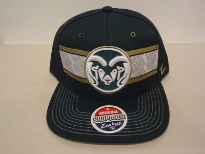 Vintage NCAA Colorado State Rams Snapback Cap Hat 90s Zephyr "Avenue" NEW NWT - Image 1 of 4