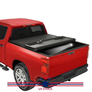 6FT Tri-Fold Hard Bed Tonneau Cover For 2015-2024 Chevrolet Colorado GMC Canyon - Picture 1 of 11