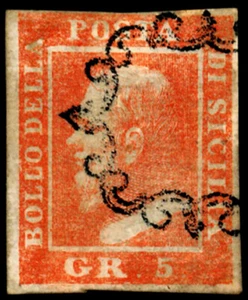 SICILIA -SASS 10 -5gr - 1859 - BERMLIO - F,FU - Imagen 1 de 2