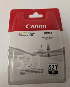 Canon 521 Black Ink Cartridge Genuine Original CLI-521 BK . - Picture 1 of 3