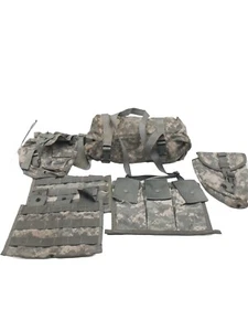 US MOLLE II ACU WAIST BAG/BANDOLEER/2 TRIPLES/ENTRENCHING TOOL / 2 CANTEEN POCHS - Picture 1 of 6