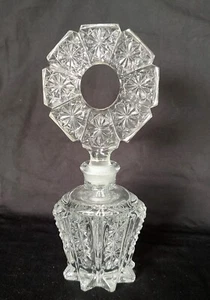 Vintage IRICE Imperial Pressed Glass Perfume Bottle with Stopper - Picture 1 of 6