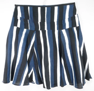 Falda acampanada a rayas multicolor talla 16 GRACE ELEMENTS 100 % lino talla 16 Foto 1 de 4