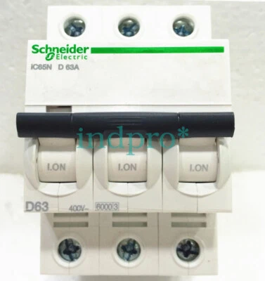 1 peça novo pequeno interruptor disjuntor de ar IC65N 3P D63A - Imagem 1 de 4