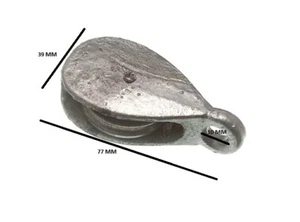 Single Washing Line Wire Rope Pulley 38mm Galvanised Pack Size 2 - Bild 1 von 1
