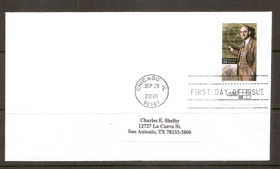US SC # 3533 Enrico Fermi FDC. Ready For Cachet - Image 1 of 1
