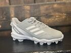 Adidas Icon 7 Mid Baseball Cleats Youth Size 2 Gray White Trainers NWB #44CT
