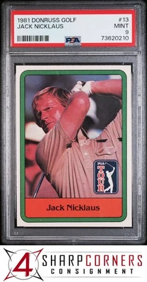 1981 DONRUSS GOLF #13 JACK NICKLAUS RC HOF PSA 9 - Image 1 of 4