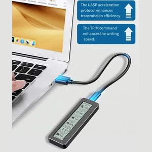 M 2 SSD Enclosure Compatible with 10Gbps USB 3 2 and LCD Display Monitoring - Photo 1/12