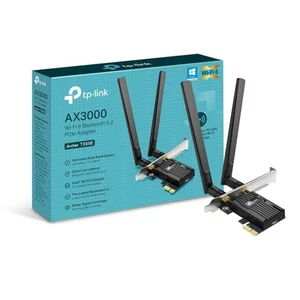 TP-Link AX3000 Dual-Band Wi-Fi 6 Bluetooth 5.2 PCIe Adapter with Two Antennas, s - Photo 1/7