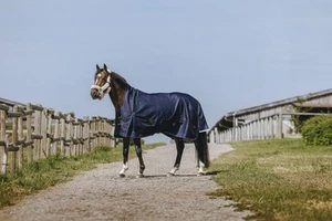 Manta de exterior manta de invierno cuello alto 200 g relleno CLASSIC EquiTheme azul marino - Imagen 1 de 3