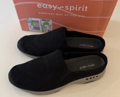 Easy Spirit Mules Womens 11 Black Mesh - Image 1 of 4