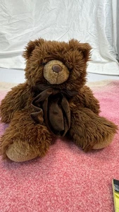 Sootheze Weighted Brown Teddy Bear 17" Plush w/ Satin Bow – Aromatherapy Style - Picture 1 of 7