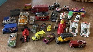 Job Lot of Vintage Die Cast Toy Cars Mixed Brands Matchbox Corgi Dinky Lledo X27 - Picture 1 of 24