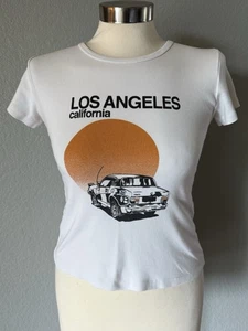 BRANDY MELVILLE ~ LOS ANGELES Car Sunset Women's T-Shirt One Size - Picture 1 of 6