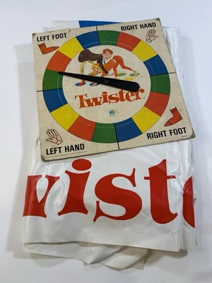 Vintage 1966 Twister Game Milton Bradley Tapete de Substituição E Giratório Apenas Sem Caixa - Imagem 1 de 4