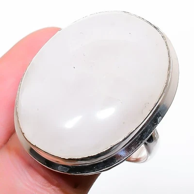 Rainbow Moonstone Gemstone 925 Sterling Silver Gift Jewelry Ring Size 8.5 A333 - Image 1 of 3