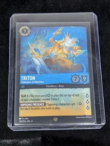 Disney Lorcana MINT CONDITION COLD FOIL Triton Champion of Atlantica 158/204 - Picture 1 of 3