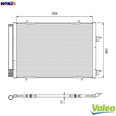 CONDENSER AIR CONDITIONING 814406 FOR PEUGEOT 508/SW CITROEN C5/III/Break 1.6L - Image 1 of 4