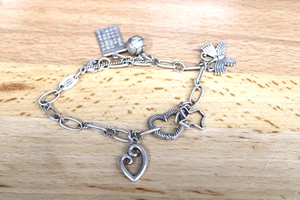 James Avery Charm Bracelet 5 Charms L430599A-DK - Picture 1 of 4