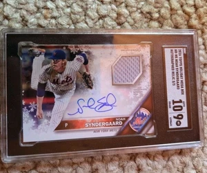 2016 Topps NOAH SYNDERGAARD HOLIDAY MEGA JERSEY AUTO SGC 10 3/3  Rare! - Picture 1 of 4