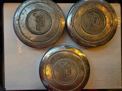 Plymouth Vintage Center Hub Caps (3) - 1920s & 1930s-  Chrome Classic Cars. - Image 1 of 4