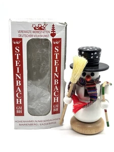 Steinbach Cascanueces Mini Muñeco de Nieve Alemania 5” Alto Caja Original Hecho a Mano - Imagen 1 de 10