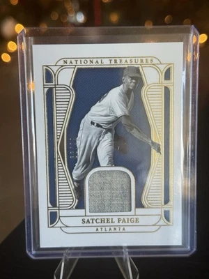 2025 National Treasures Satchel Paige Material Treasures Game Used Patch /99 🔥 - Image 1 of 2