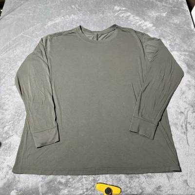 Lululemon Womens 10 (23.5x27) All Yours Cotton Long Sleeve Shirt in Green Yoga - Image 1 of 4