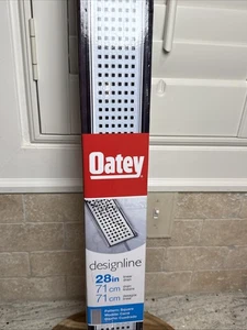 NEW 28" Shower Floor Linear Drain Square Grate Stainless Steel Oatey Designline - Picture 1 of 9