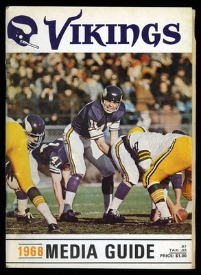 Minnesota Vikings 1968 Football Media Press Radio & TV Guide Publication *WP890 - Image 1 of 2