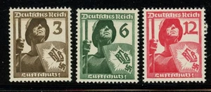 Germany - MLH Stamps 481-83 Set - Air Protection League (1937) - Picture 1 of 1