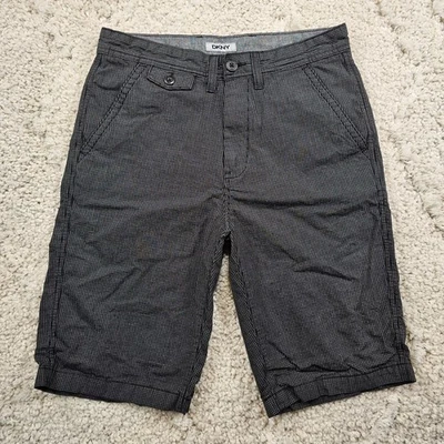 DKNY Mens Shorts Bermuda Flap Pockets  Golfing Casual Grid Pattern Sz 29 29x11 - Image 1 of 4
