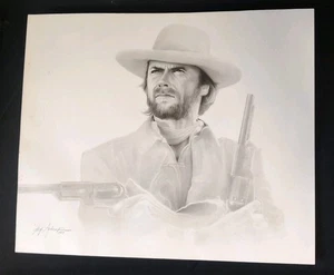 Impresión de dibujo CLINT EASTWOOD Outlaw Josey Wales 24 x 20 1987 por Gary Saderup - Imagen 1 de 8
