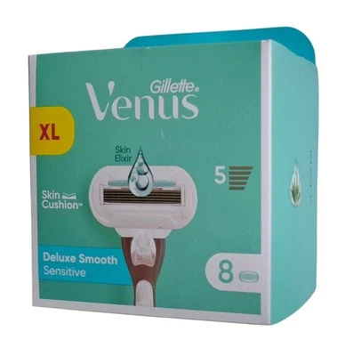 Gillette Venus Deluxe Smooth Sensitive Skin Elixir Ersatzklingen XL / 8er Pack